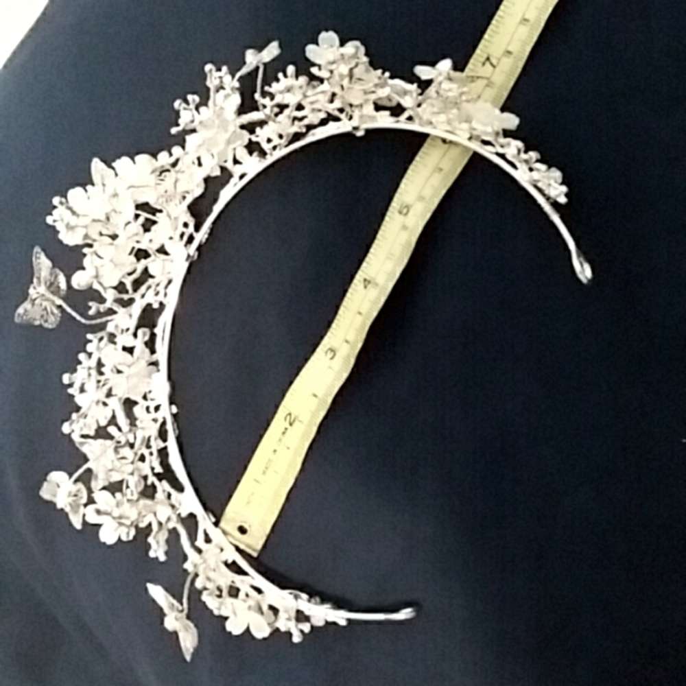 Bridal Silver Tiara NWOT - Picture 3 of 4